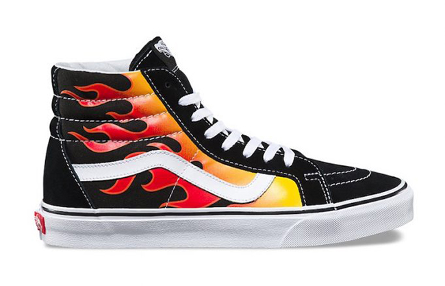 vans with flames on them
