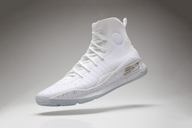 curry 4 white and gold kids