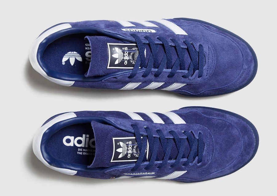 adidas jeans blue suede
