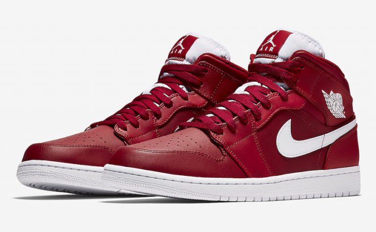 air jordan 1 mid gym red white