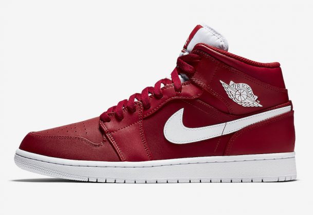 air jordan 1 mid gym red white