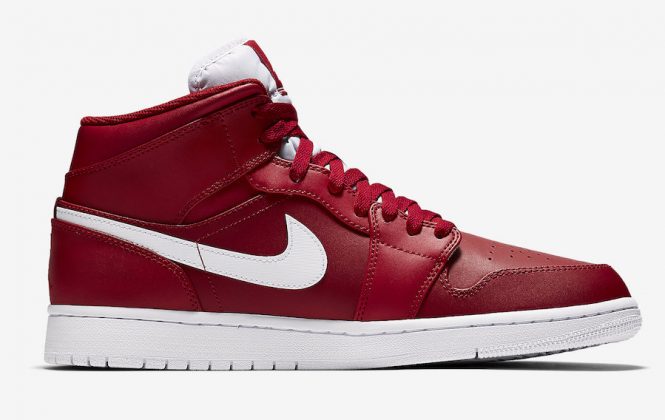 air jordan 1 mid gym red white