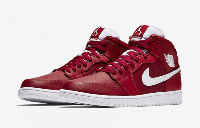 air jordan 1 mid white and red