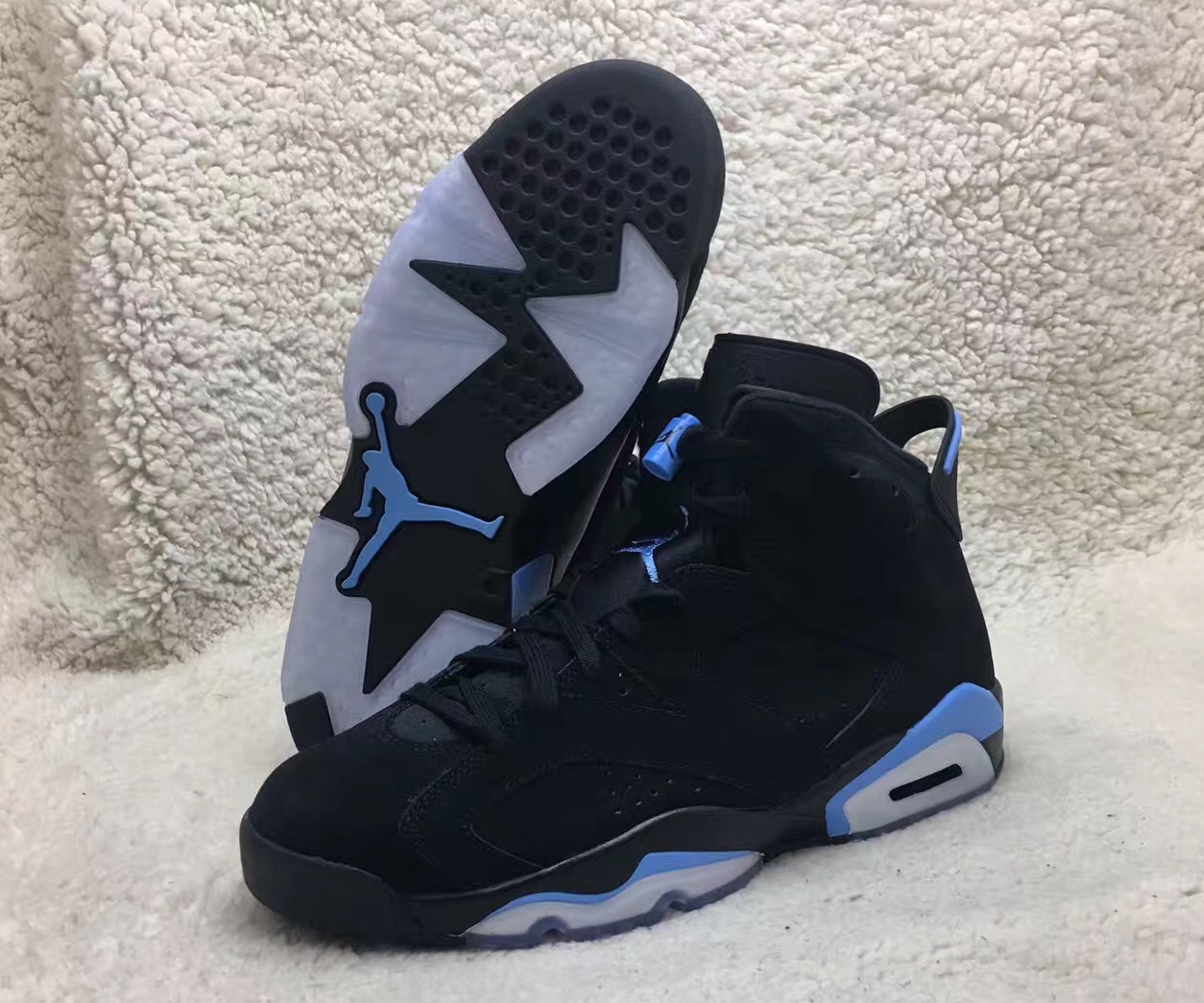 black and baby blue 6s