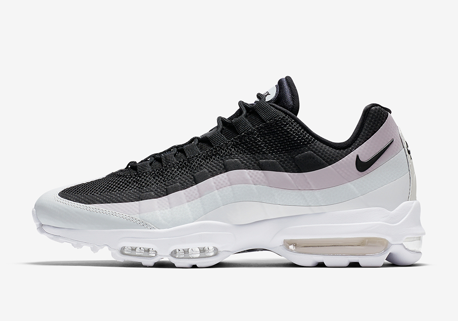 black white and pink air max 95