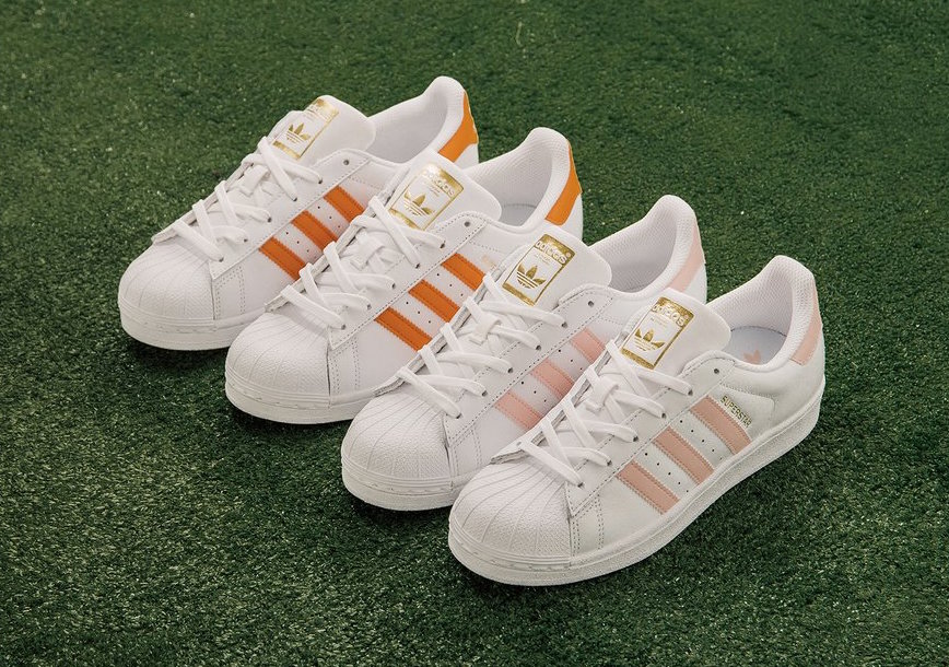 adidas superstar white and orange