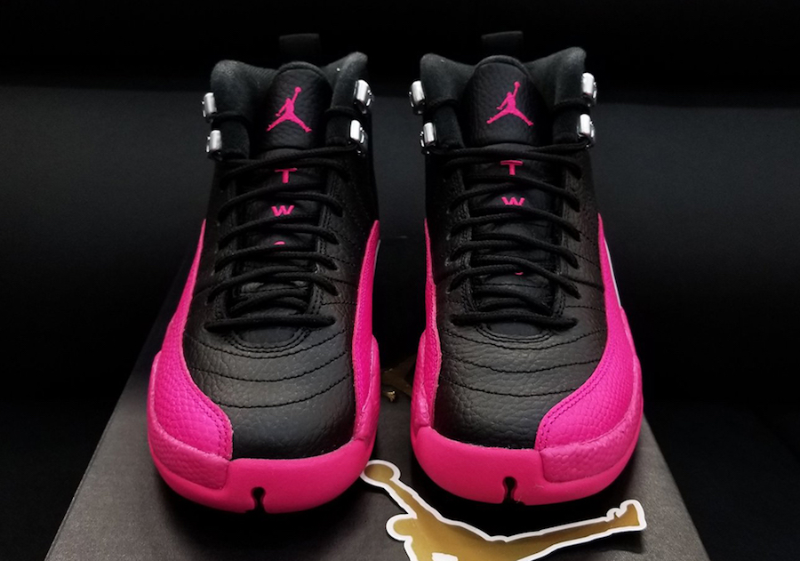 jordan 12 black and pink
