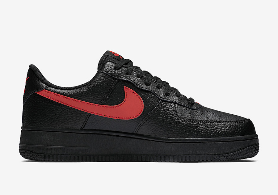 black air force 1 with red swoosh