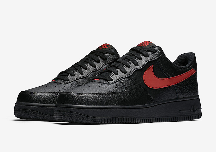 nike air force 1 red and black