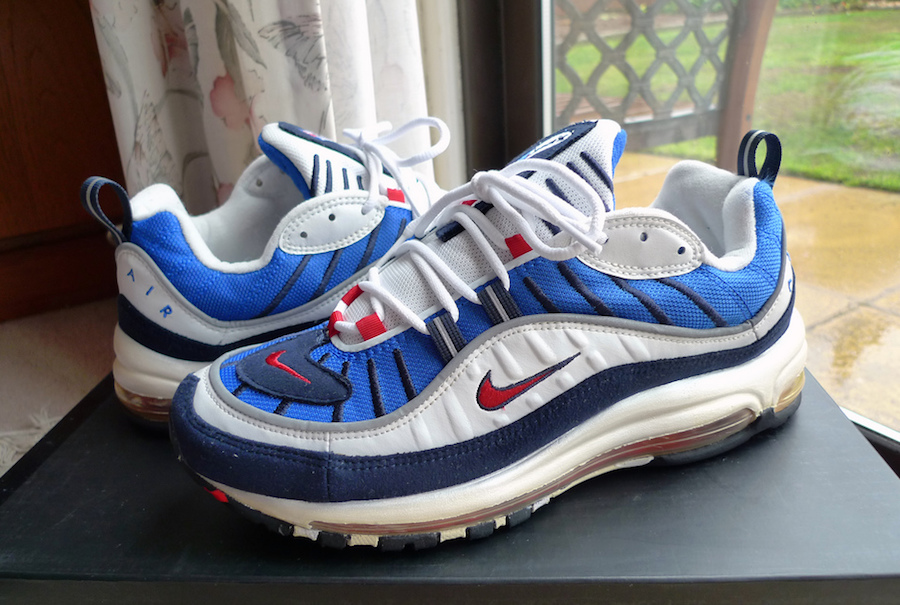 nike air max 98 red white and blue