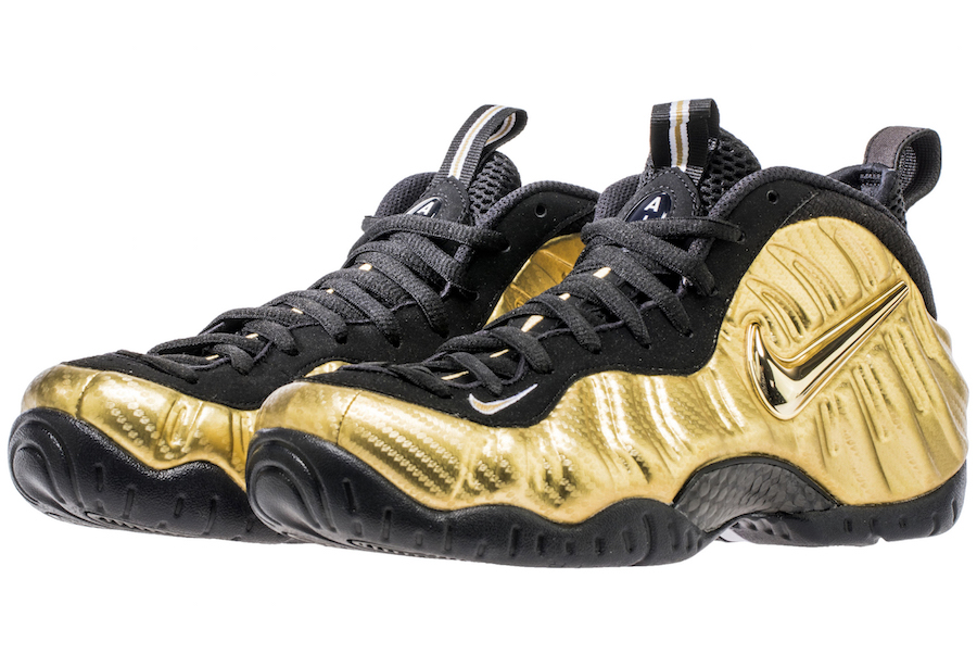 foamposite white and gold