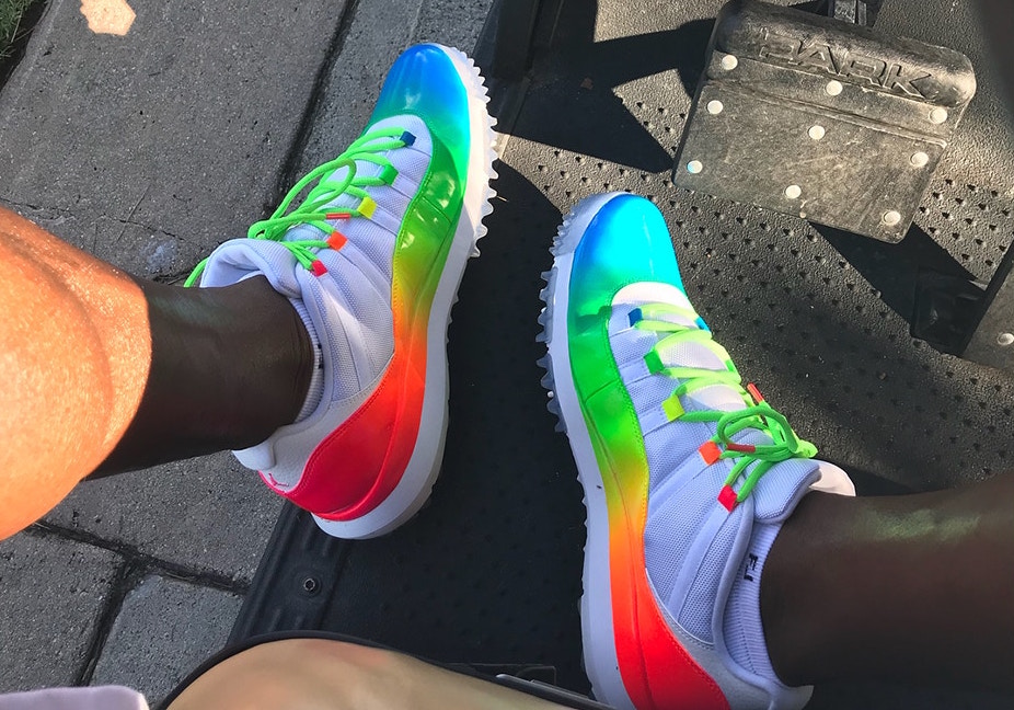 rainbow nike huarache shoes