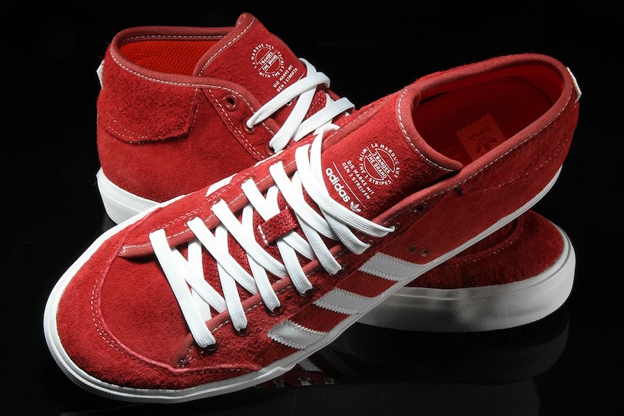 adidas Matchcourt Mid Red Suede CG5670 | SneakerFiles