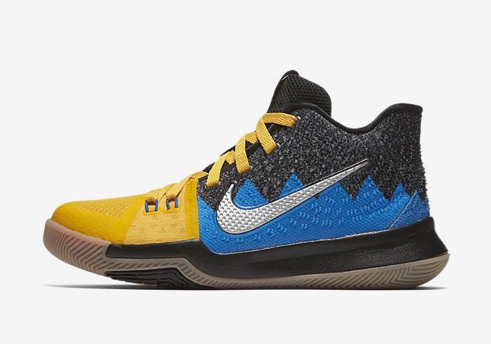 kyrie 3 yellow and blue