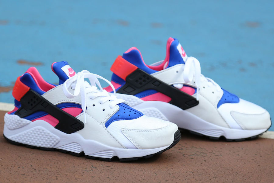pink blue and white huaraches