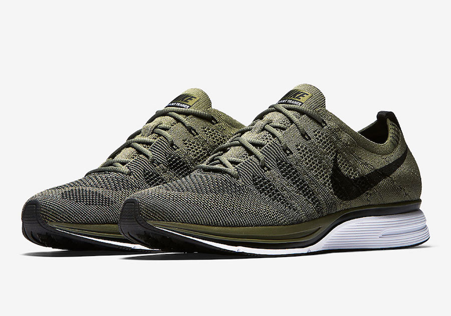 olive flyknit trainer