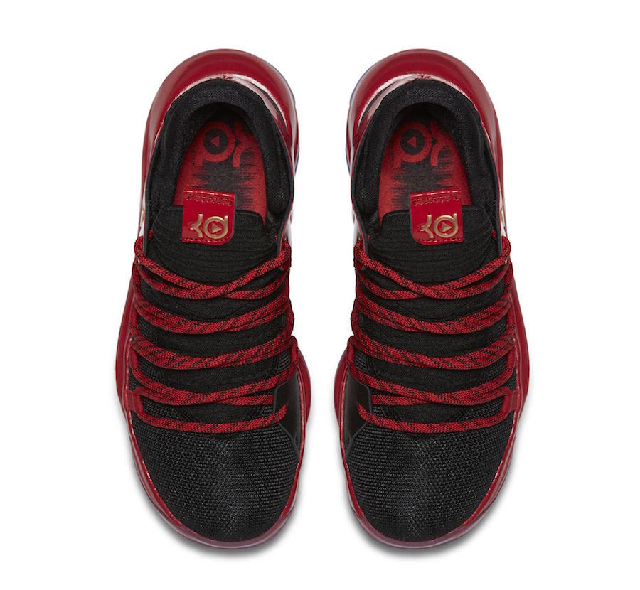 Nike KD 10 University Red Metallic Gold | SneakerFiles