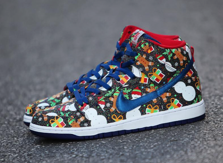 Concepts Nike SB Dunk High Ugly Christmas Sweater SneakerFiles