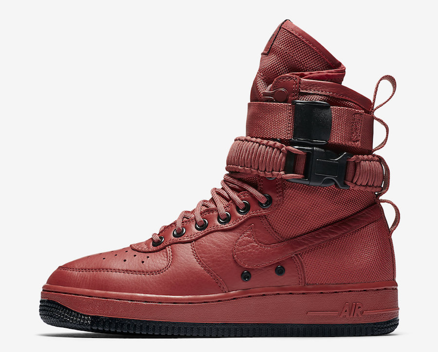 nike sf af1 high red and white
