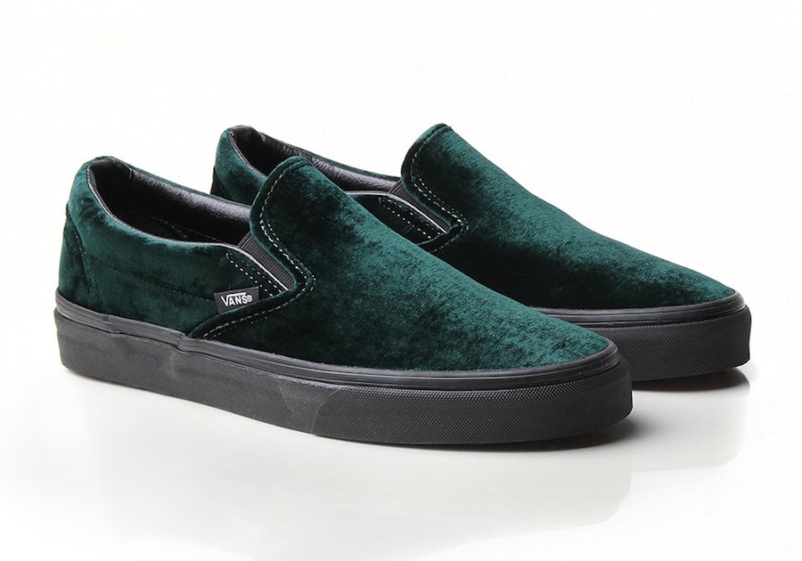 Vans Slip-On Green Velvet | SneakerFiles