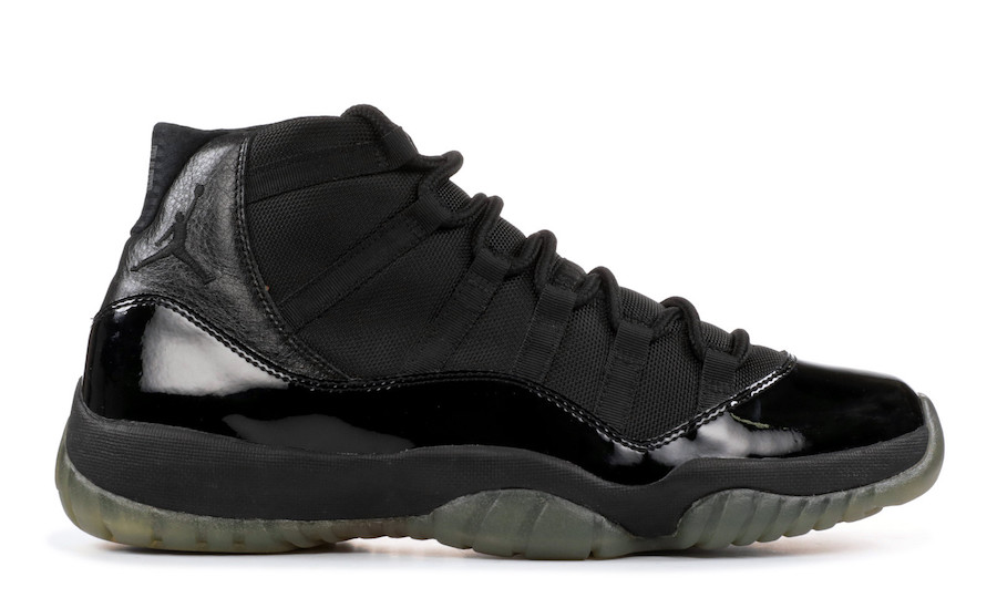 all black low top 11s