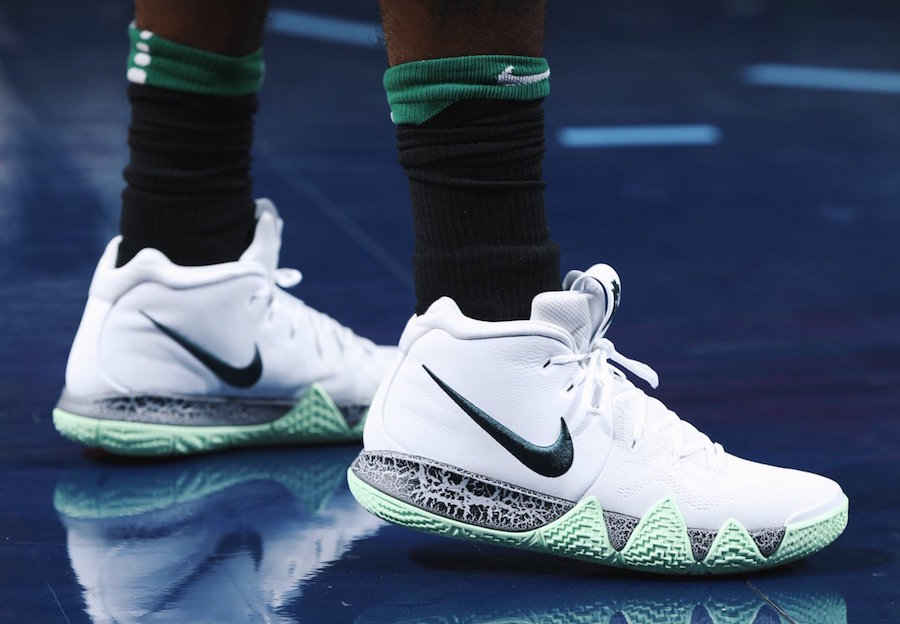 kyrie 4 white and green