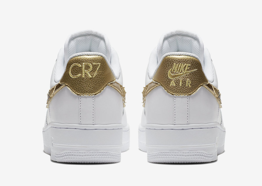 Nike Air Force 1 Cr7 Gold Patchwork Aq0666 100 Sneakerfiles