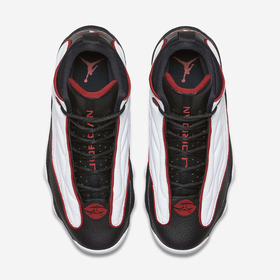 jordan pro strong black and red