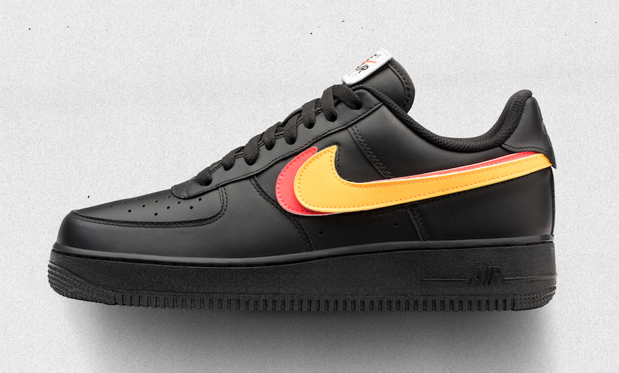 nike air force 1 removable swoosh black