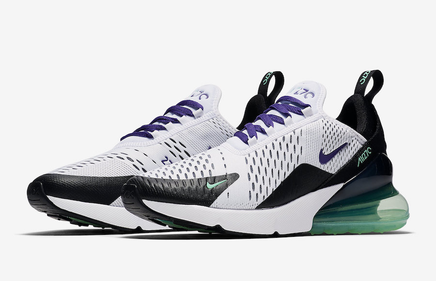 purple and teal air max 270