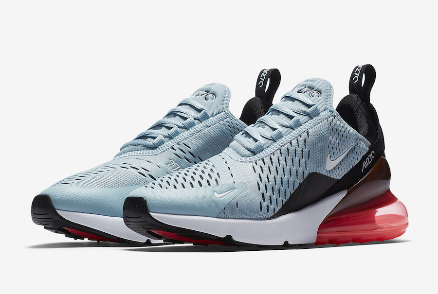 air max 270 light blue and pink