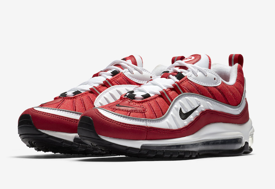 nike air max 98 red and black