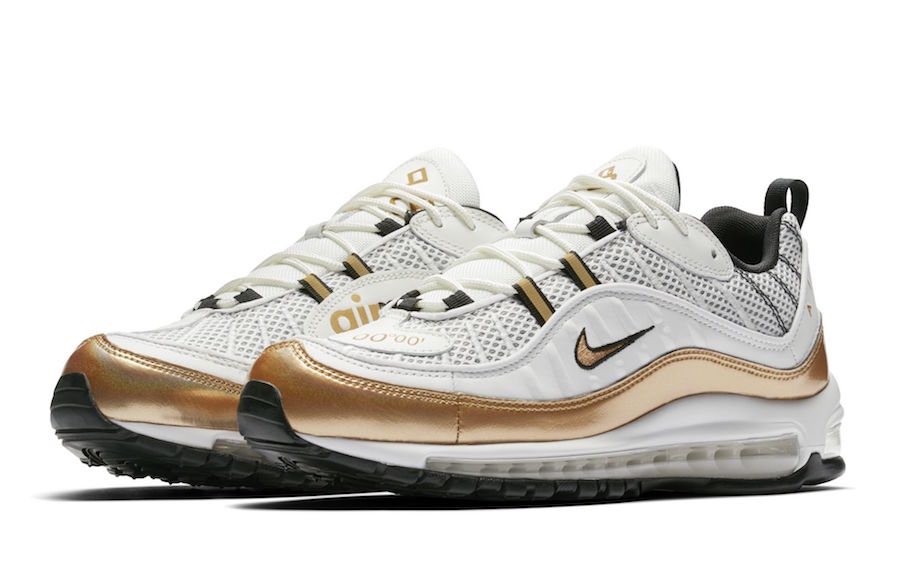 Nike Air Max 98 UK White Gold Release 