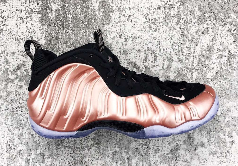 black and rose gold foamposites