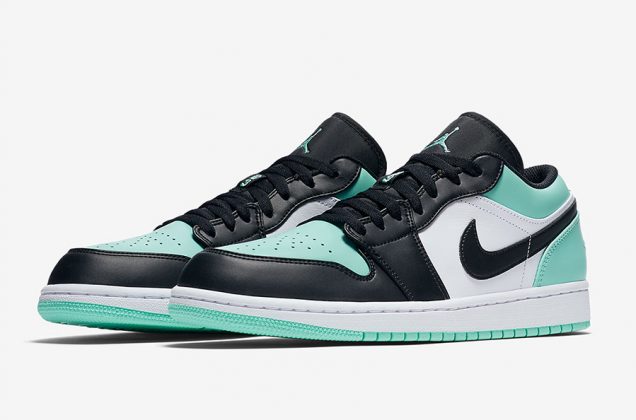 Air Jordan 1 Low Emerald 553558 117 Grey 553558 110 Sneakerfiles