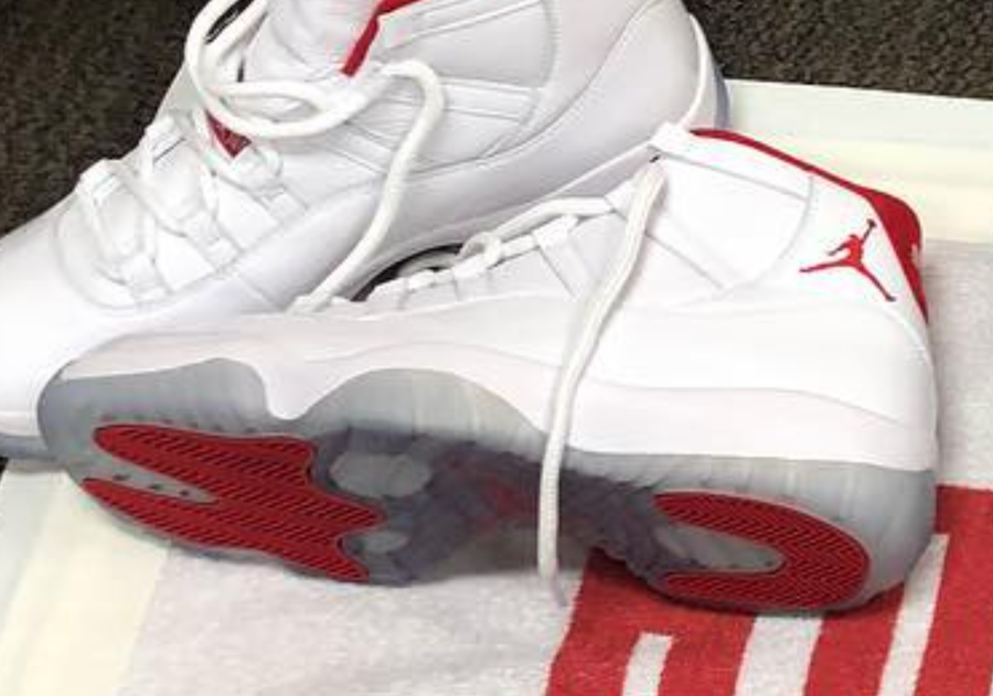 jordans red and white