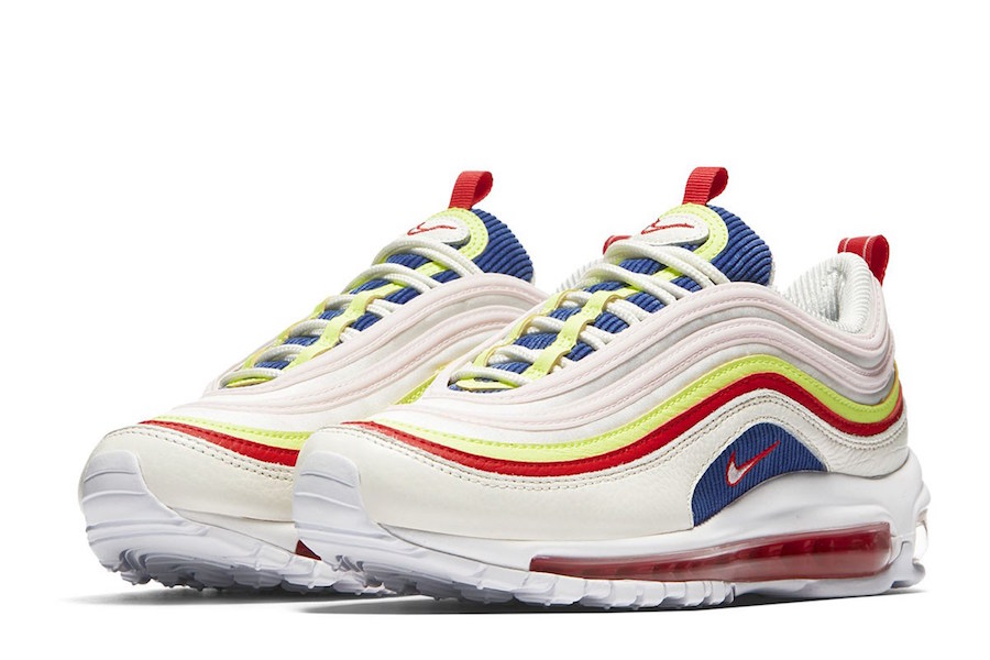 red and blue air max 97