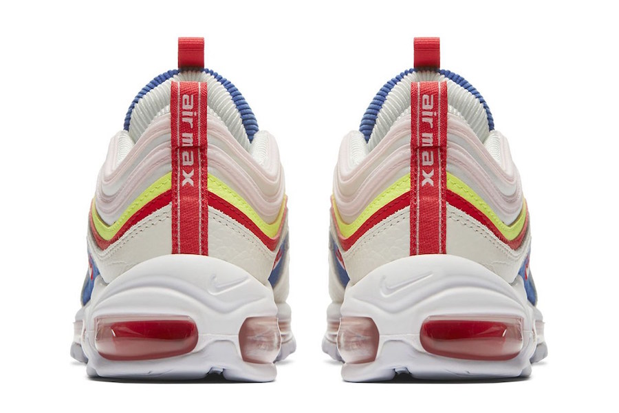 nike air max 97 white blue red yellow