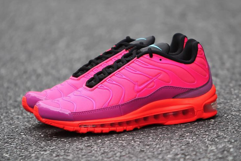 air max 97 plus racer pink on feet