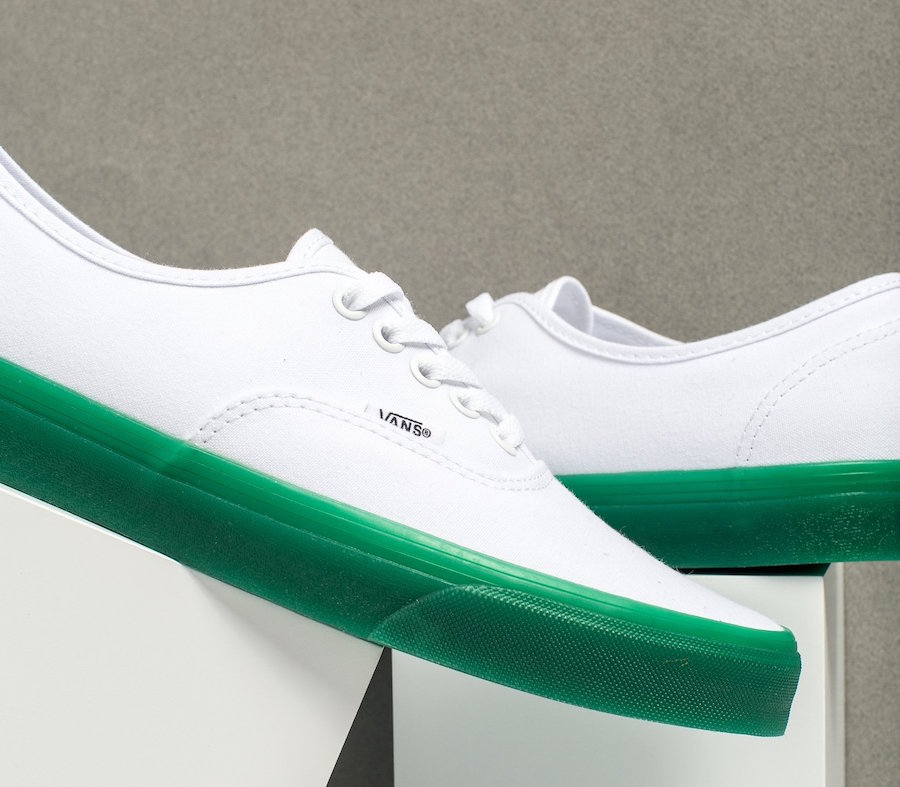 vans authentic white green - 52% remise 
