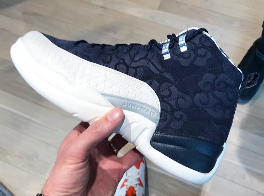 jordan retro 12 navy blue and white release date