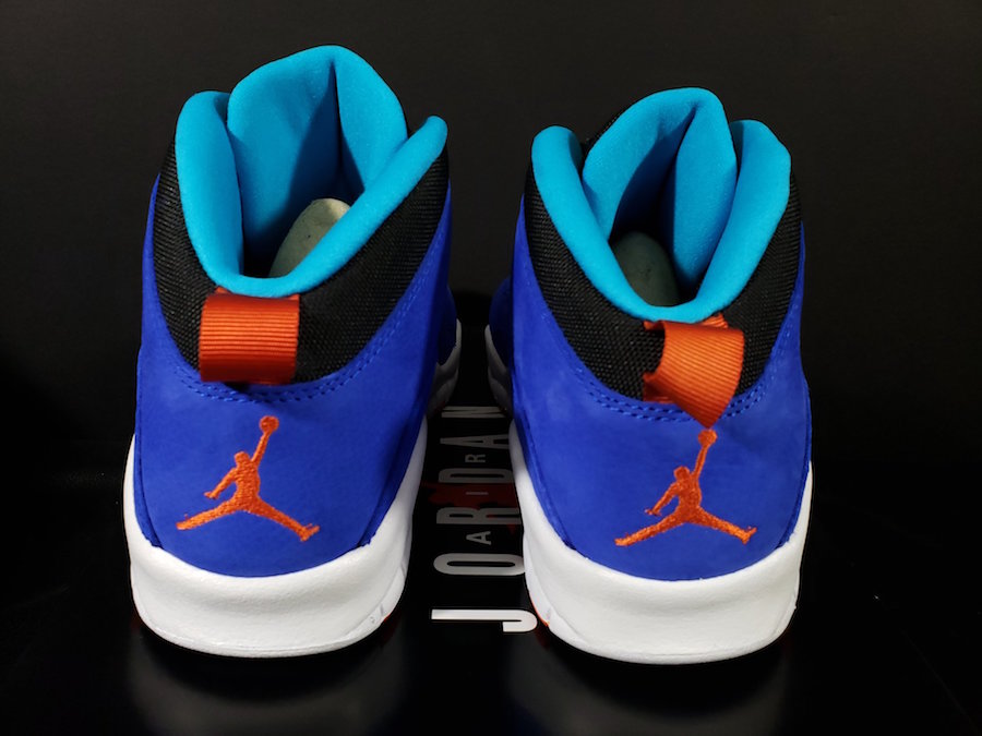 blue and orange 10s jordans