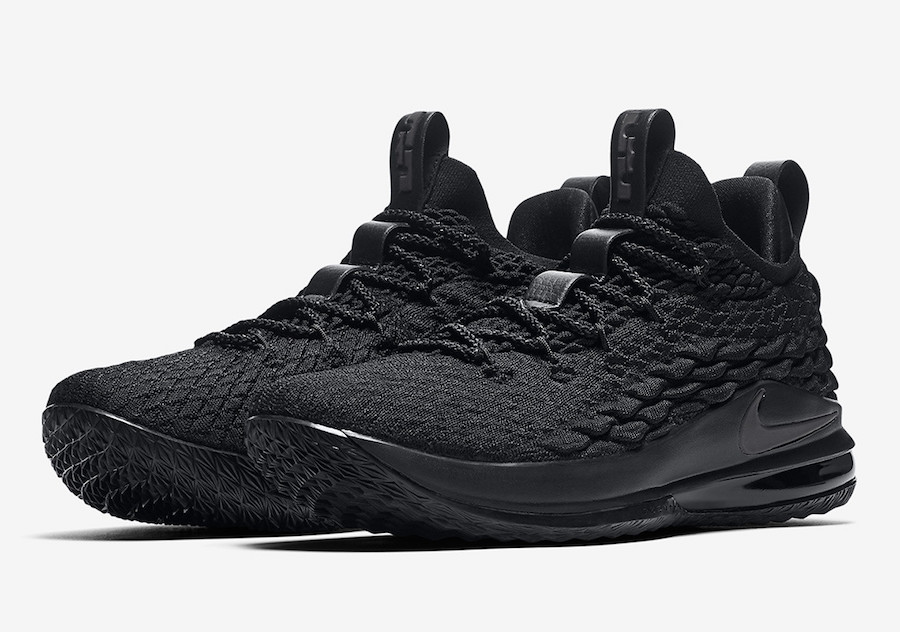 escándalo Cabeza misericordia Nike LeBron 15 Low Triple Black AO1755-004 Release Info | SneakerFiles