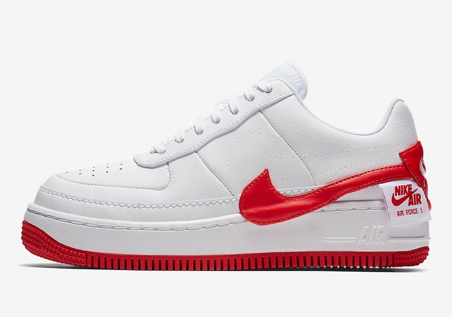 nike air force 1 white with red tick