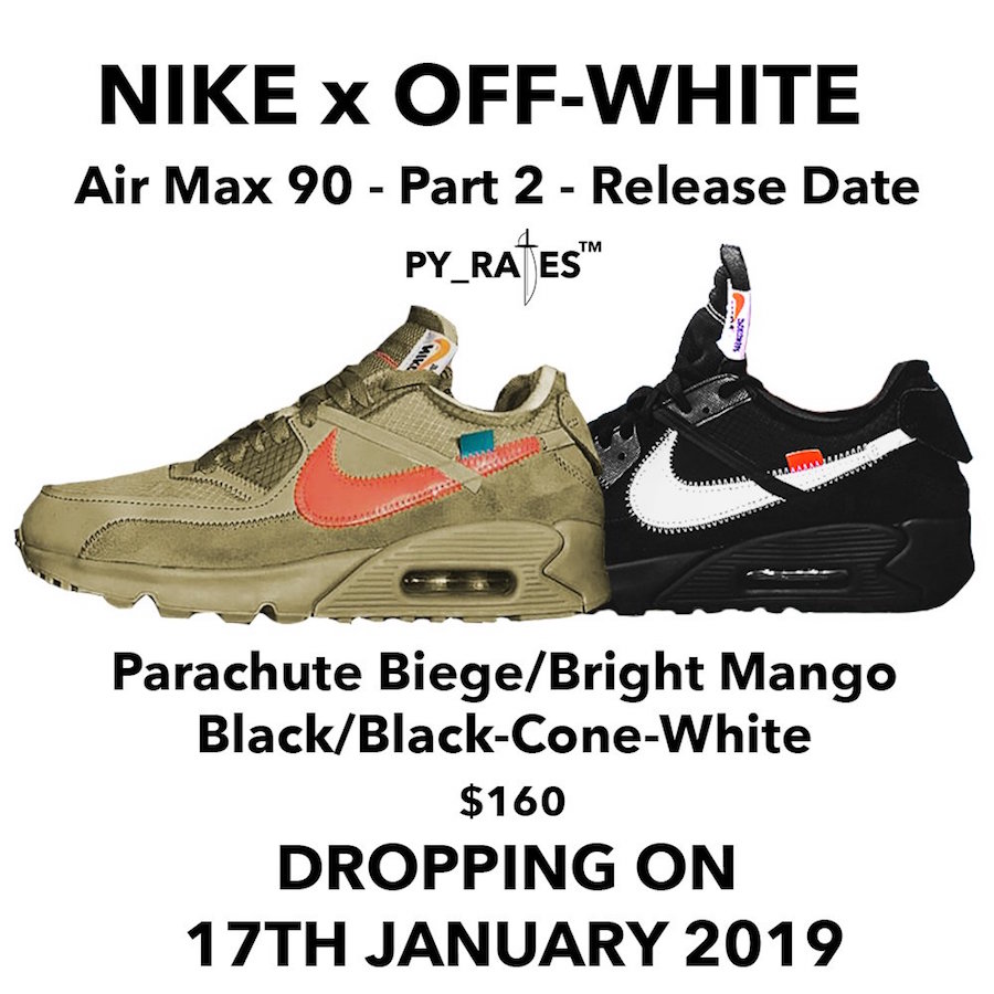 nike off white upcoming release dates