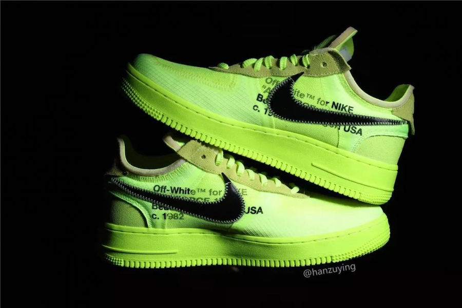 nike air force 1 off white neon