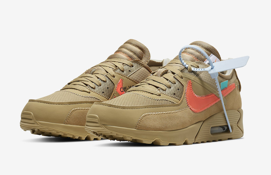 Off-White Nike Air Max 90 Desert Ore AA7293-200 Release Date | SneakerFiles