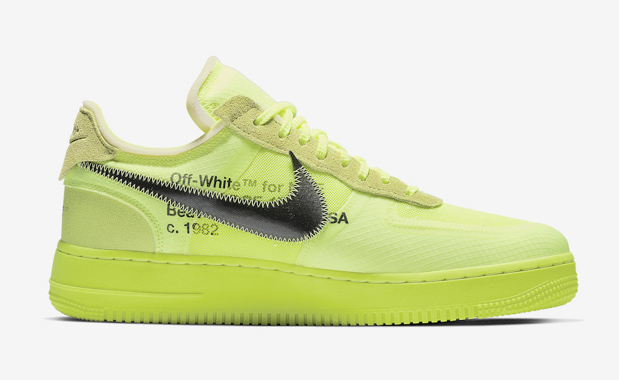 off white x nike air force 1 volt price