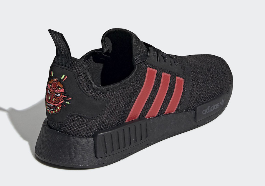 adidas nmd womens black and red