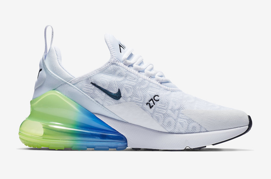 Nike Air Max 270 White Explosion Green Yellow AQ9164-100 Release Date ...